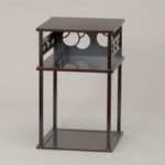 茶道具　桐木地　而妙斎好写　ツボツボ透かし　二重棚　表千家　棚　組み立て式　稽古 茶道具 桐木地 而妙斎好写 ツボツボ透かし 二重棚 表千家 棚