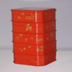 茶道具　黒真塗　縁高重　五段重箱　N　6770C 茶道具 黒真塗 縁高重 五段重箱 N 6770C
