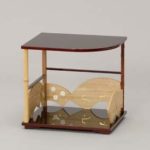 鵬雲斎好 寿扇棚 塗師 川瀬 表完 茶道具 棚物 d104 鵬雲斎好 寿扇棚 塗師 川瀬 表完 茶道具 棚物 d104